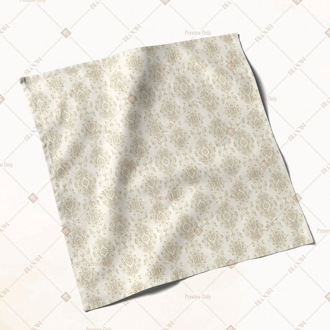Ivory Damask Texture Napkin Pack of 20