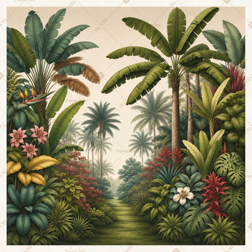 Exotic Rainforest Square Backdrop