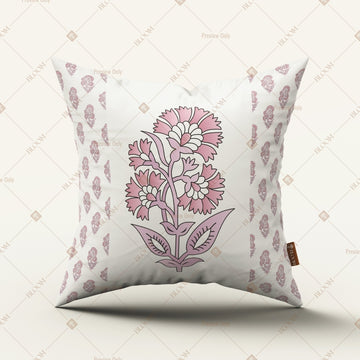 Pink Paisley Block Print Cushion Cover Pack of 12