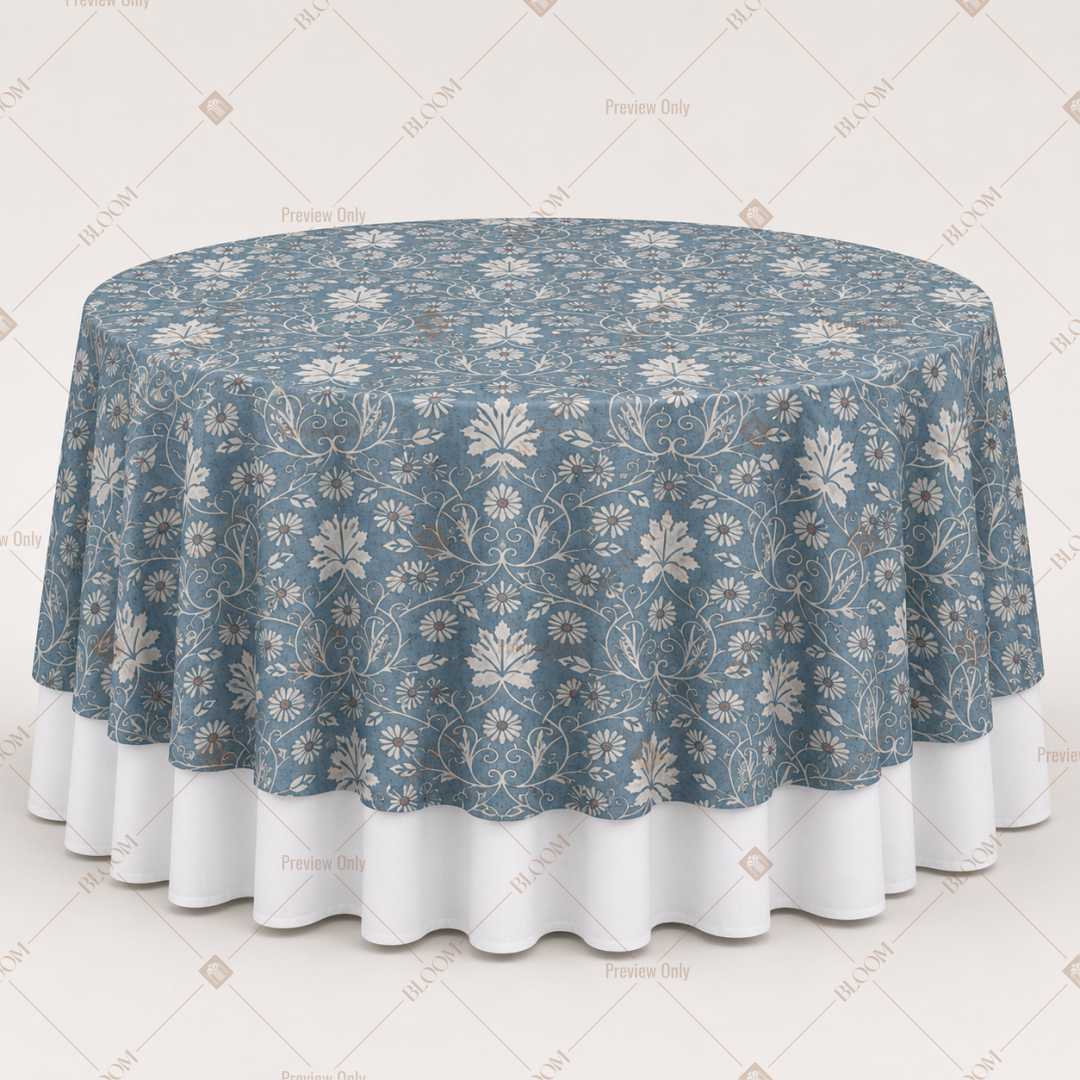 Slate Blue Mughal Table Overlay Pack of 6