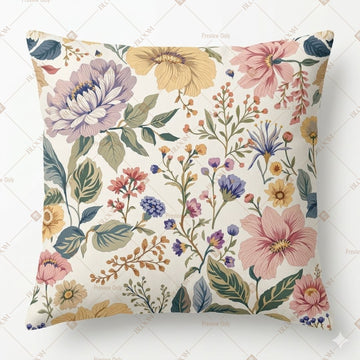 Vintage Botanical Floral Cushion Cover Pack of 12