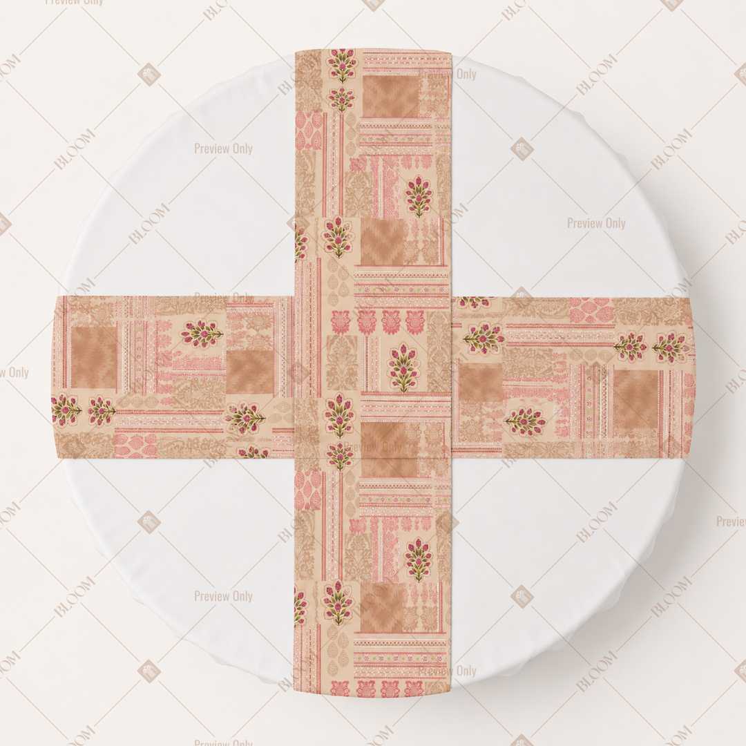 Peach Folk Art Table Runner Pack Of 12