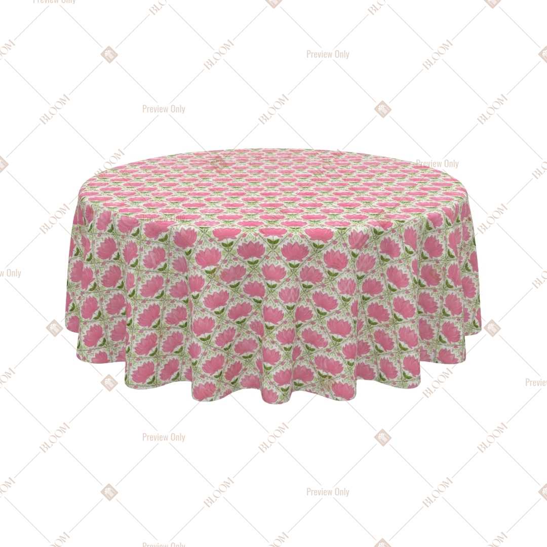 Pink Floral Trellis Table Cover Pack Of 6
