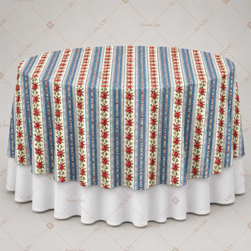 Blue Folk Stripe Table Overlay Pack of 6