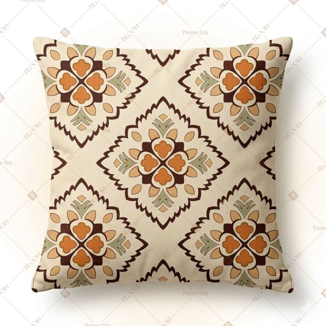 Rustic Geometric Pattern Cushion Cover Pack of 12