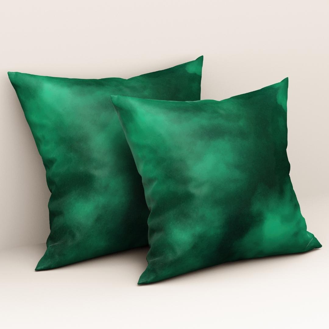 Emerald Velvet Charm: Cushion Cover - Pack of 12