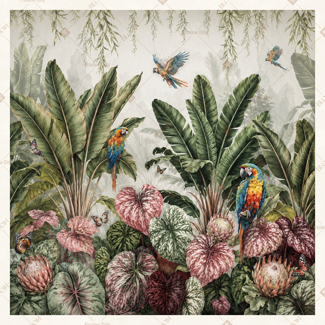Botanical Floral Garden Square Backdrop