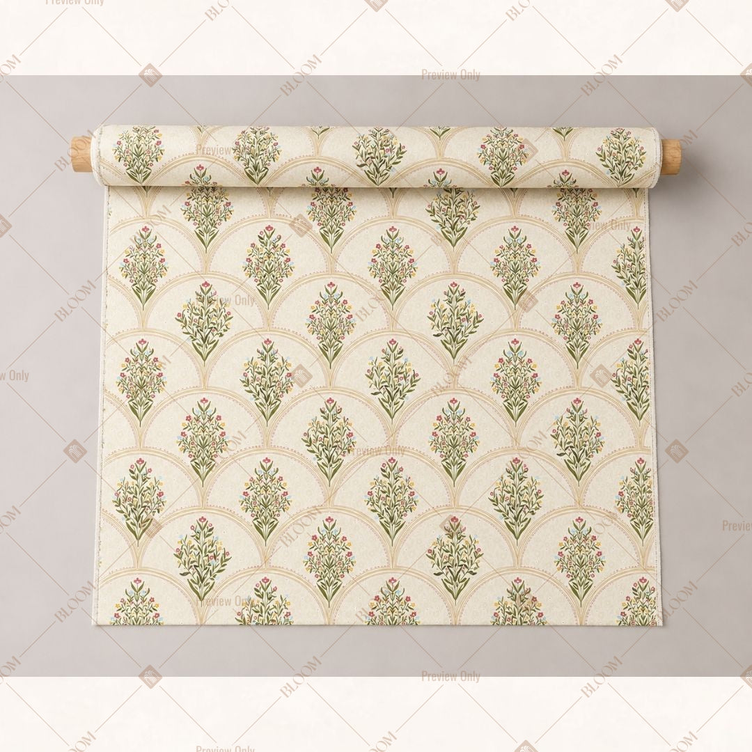 Ivory Gold Damask Fabric Pack of 25