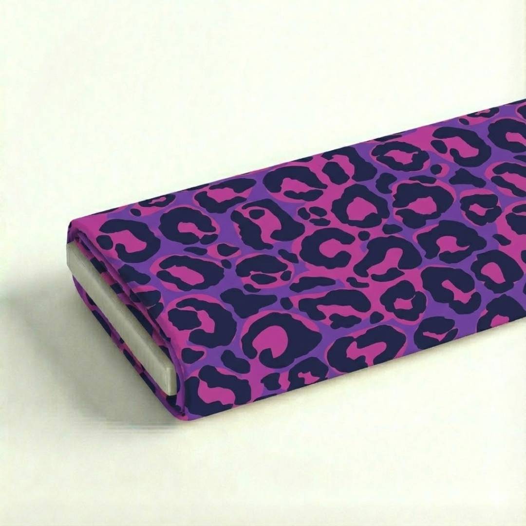 Neon Jungle Leopard Fabric Roll