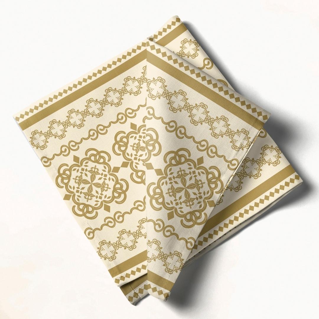 Gold Geometric: Napkins 18" X 18" - Pack Of 20