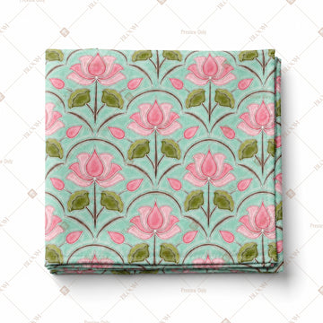 Pink Lotus Floral Pattern Design