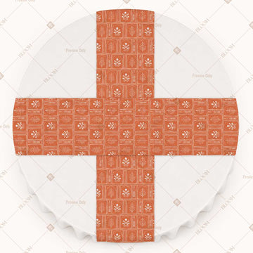 Terracotta Floral Medallion Table Runner Pack Of 12