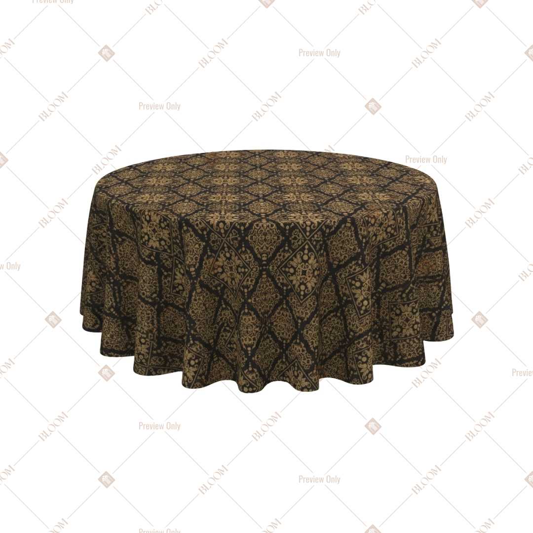 Black Gold Diamond Trellis Table Cover Pack Of 6