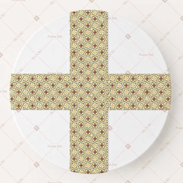 Olive Floral Medallion Table Runner Pack Of 12
