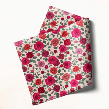 Multicolor Rose Print: Napkins 18" X 18" - Pack Of 20