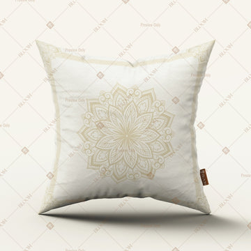 Ivory Damask Medallion Cushion Cover Pack of 12