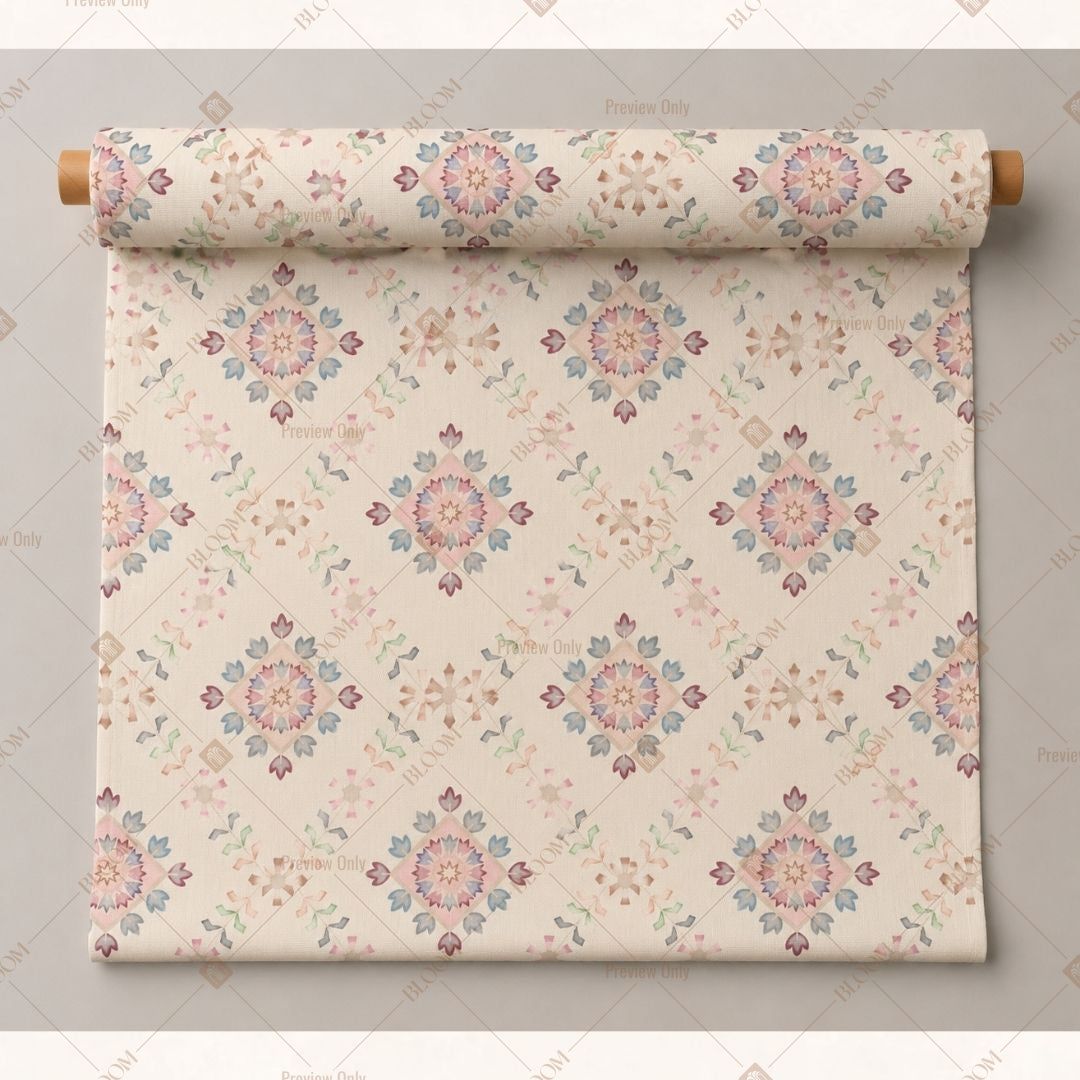 Blush Geometric Fabric Roll Pack of 25