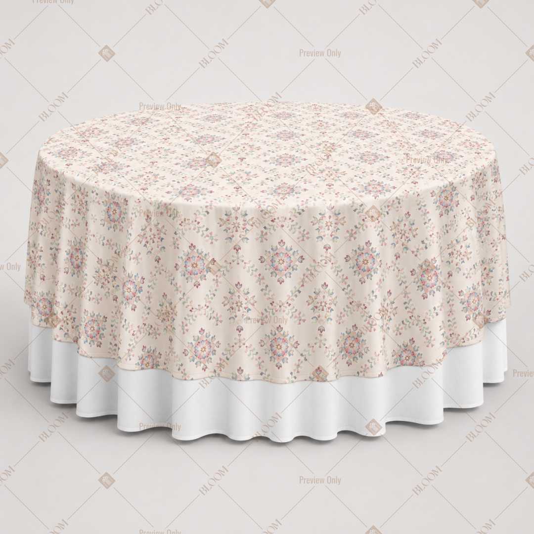 Ivory Lace Pattern Table Overlay Pack of 6