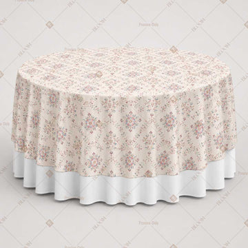 Ivory Lace Pattern Table Overlay Pack of 6