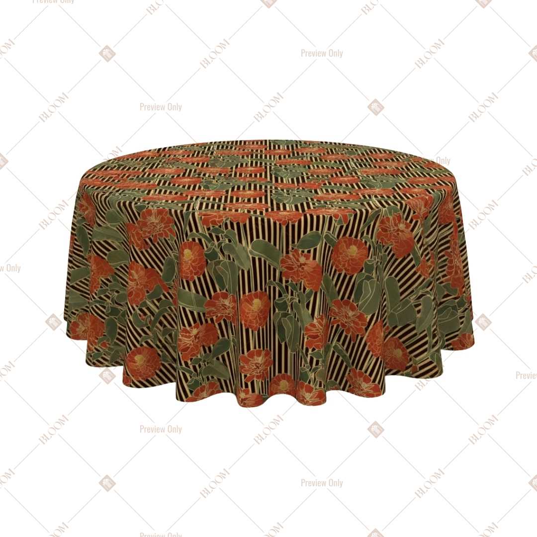Terracotta Floral Medallion Table Cover Pack Of 6
