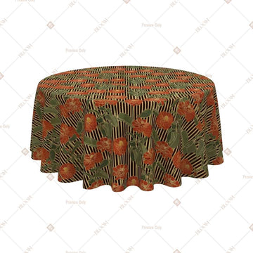 Terracotta Floral Medallion Table Cover Pack Of 6