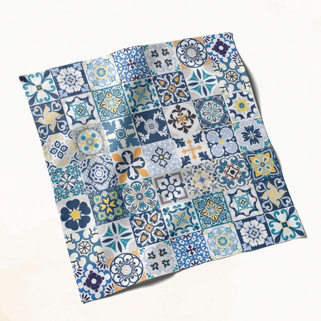 Multicolor Tile Pattern: Napkins 18" X 18" - Pack Of 20