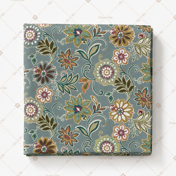 Blue Floral Arabesque Pattern Design