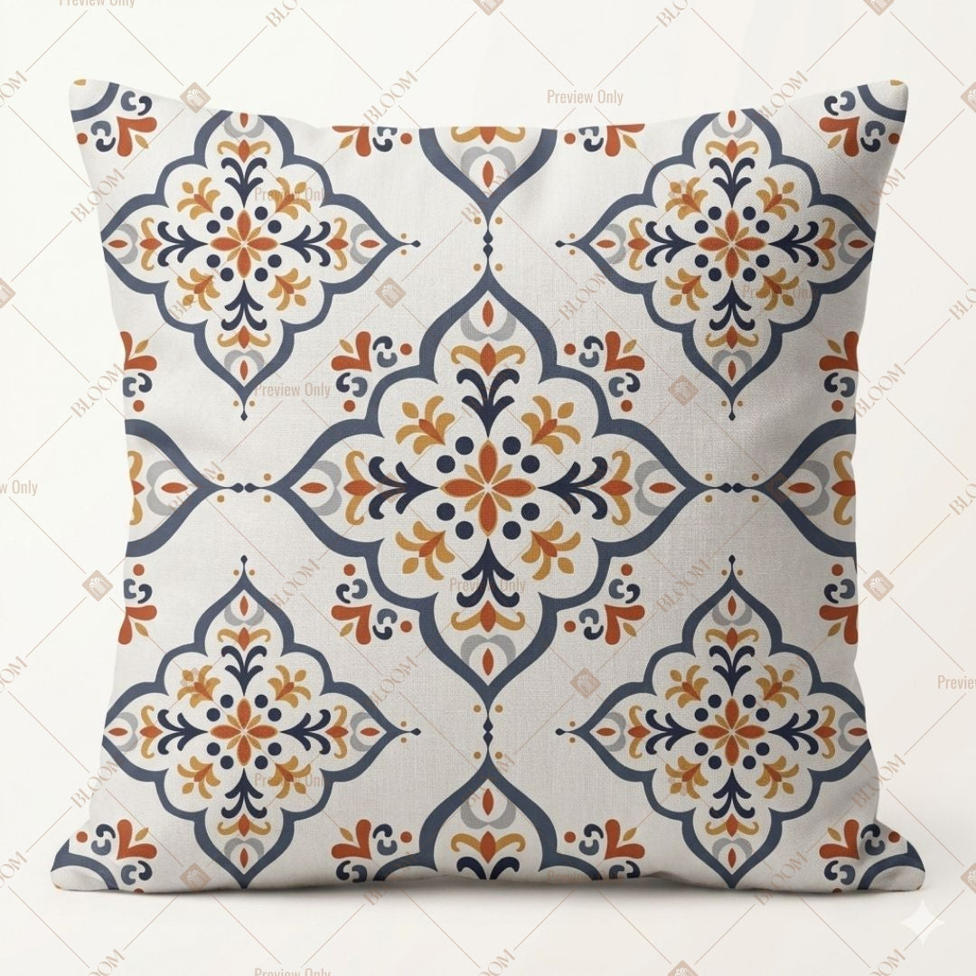 Blue Moroccan Pattern Cushion Cover Pack of 12