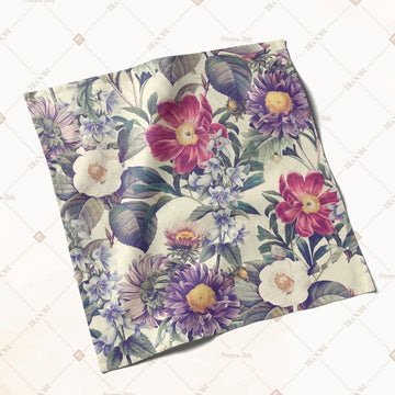 Purple Vintage Floral Napkin Pack of 20