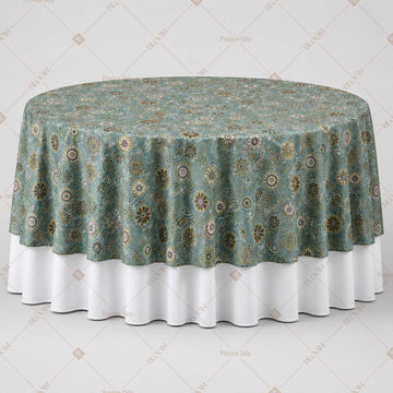 Sage Mughal Floral Table Overlay Pack of 6