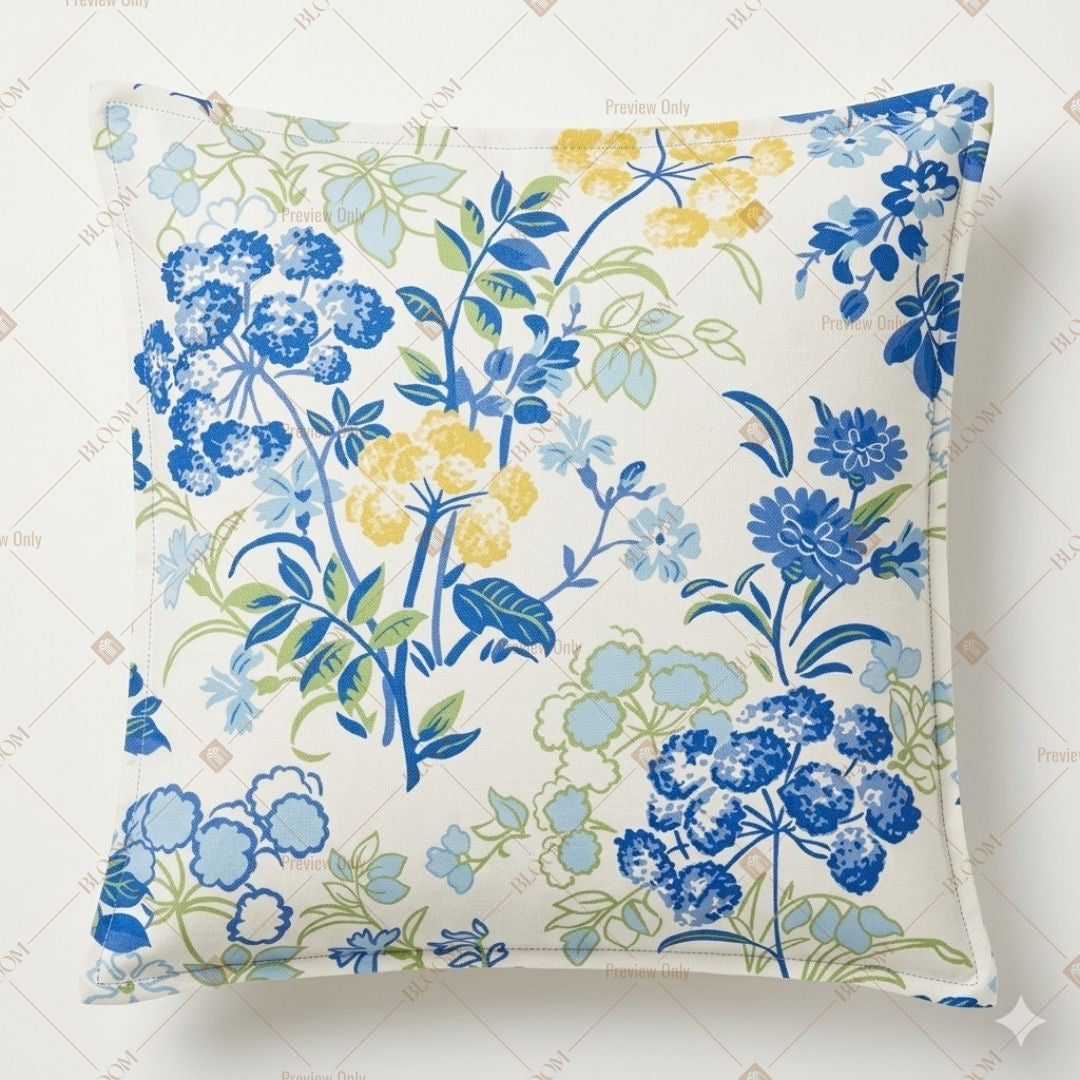 Blue Floral Chinoiserie Cushion Cover Pack of 12