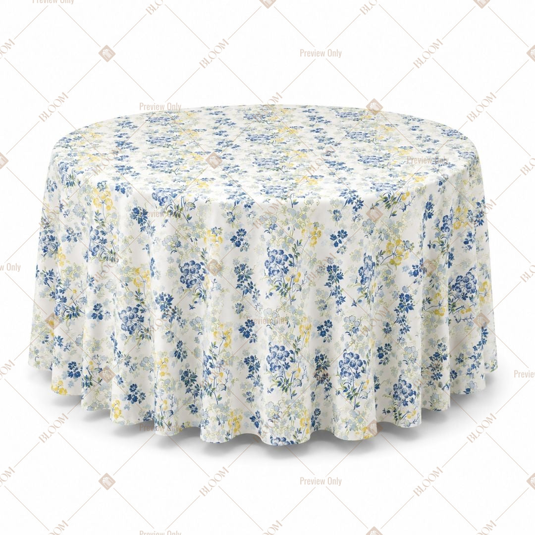 Blue Floral Sprig Table Cover Pack Of 6