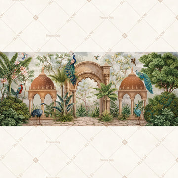 Heritage Palace Garden Panorama Wide Backdrop