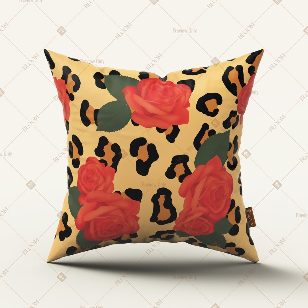 Leopard Rose Botanical Cushion Cover Pack of 12