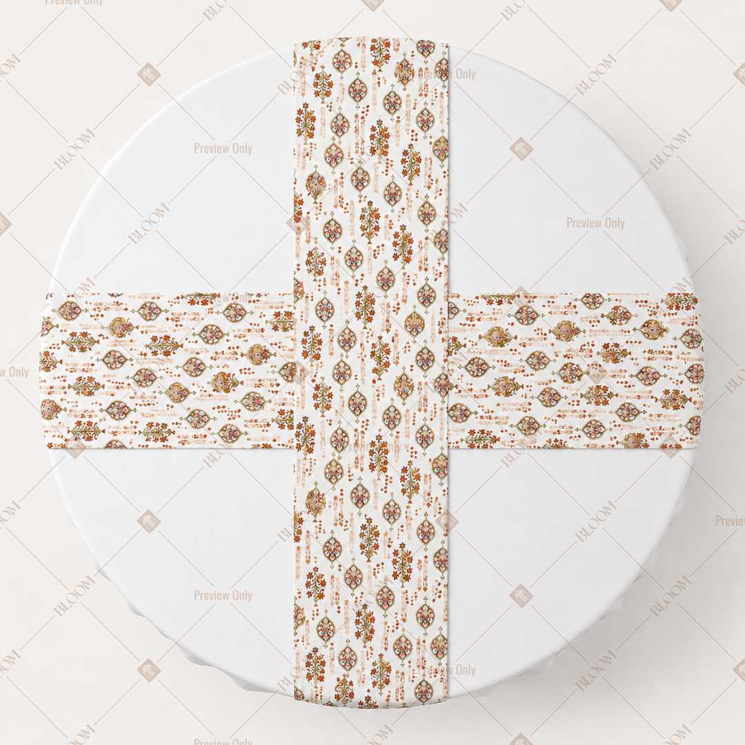 Ivory Floral Vine Table Runner Pack Of 12