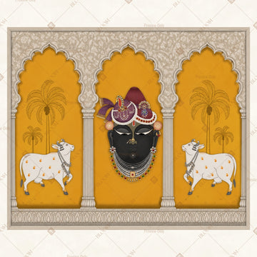 Golden Ganesha Palace Portrait Rectangle Backdrop