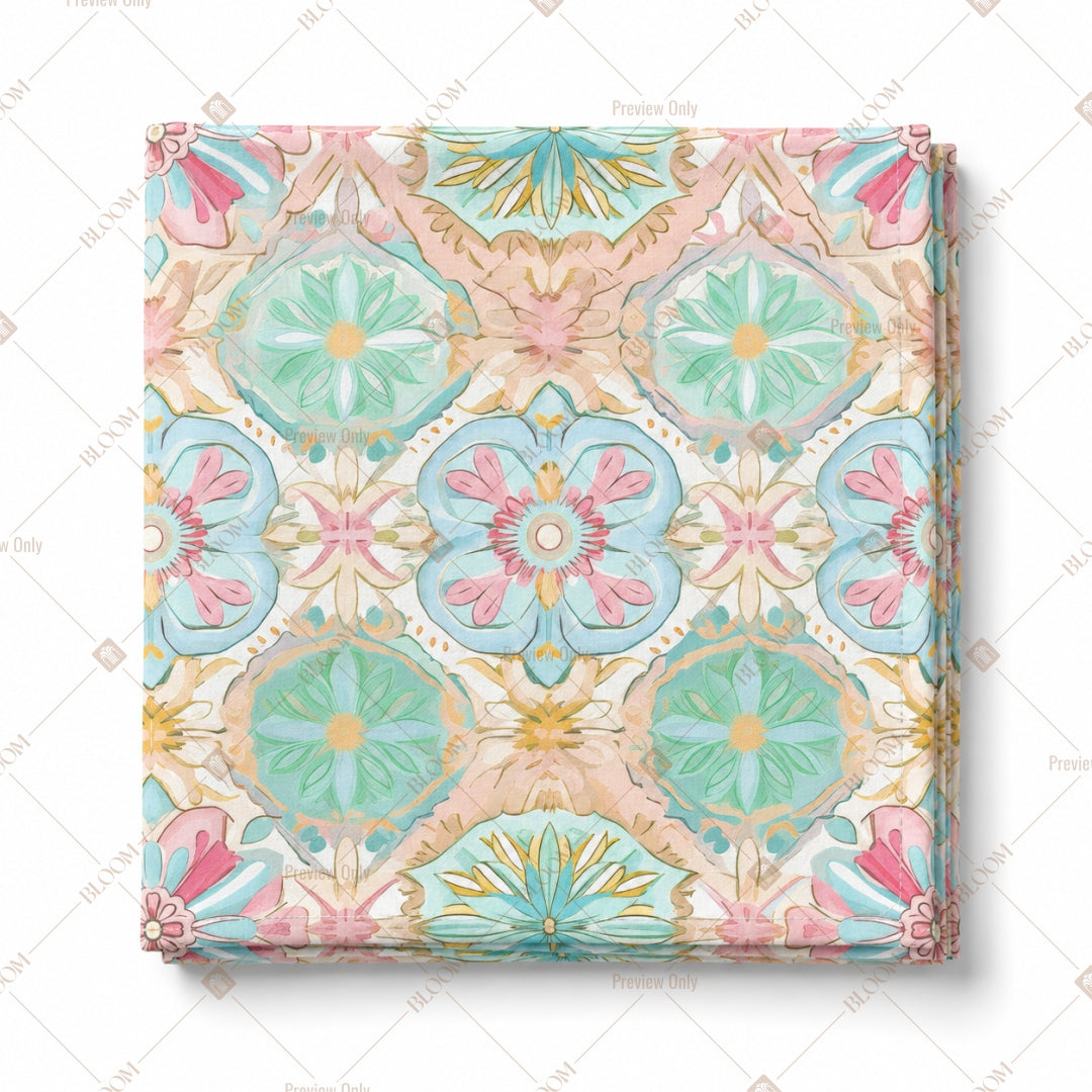 Pastel Mandala Tile Pattern Design