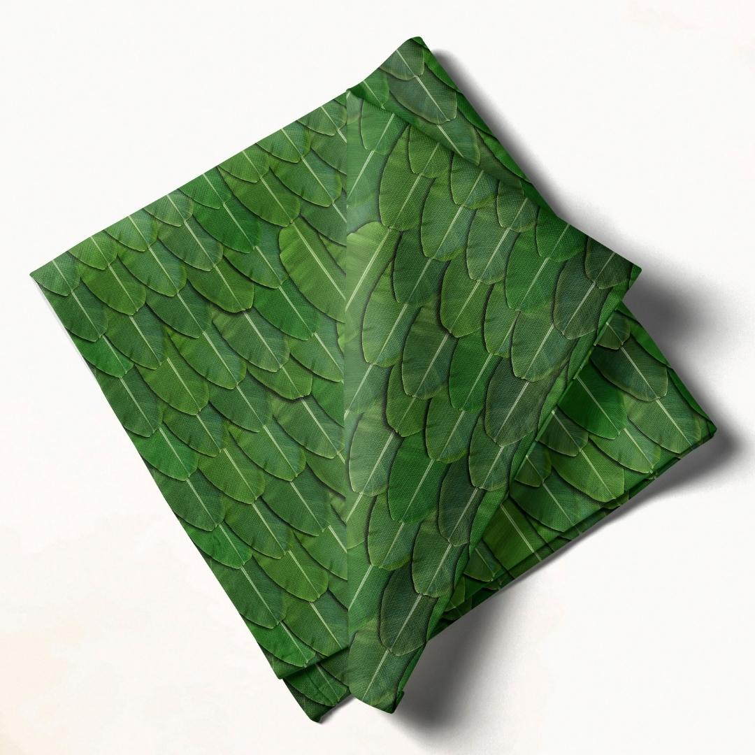 Green Banana Leaf: Napkins 18" X 18" - Pack Of 20