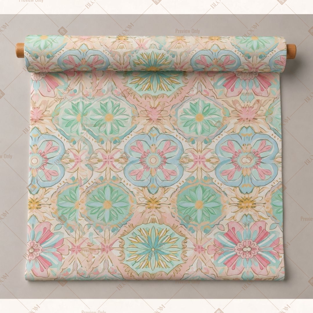 Pastel Mandala Fabric Roll Pack of 25