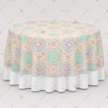 Pastel Medallion Mosaic Table Overlay Pack of 6