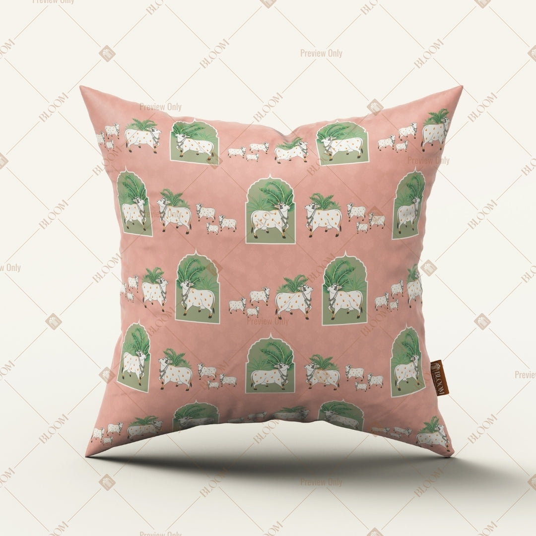 Pink Elephant Pattern Cushion Cover Pack of 12