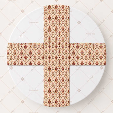 Terracotta Floral Stripe Table Runner Pack Of 12