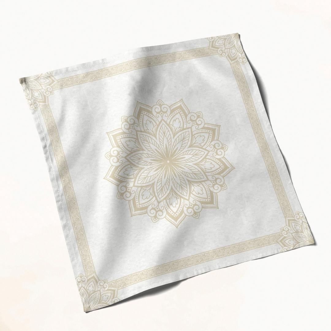 White Mandala: Napkins 18" X 18" - Pack Of 20