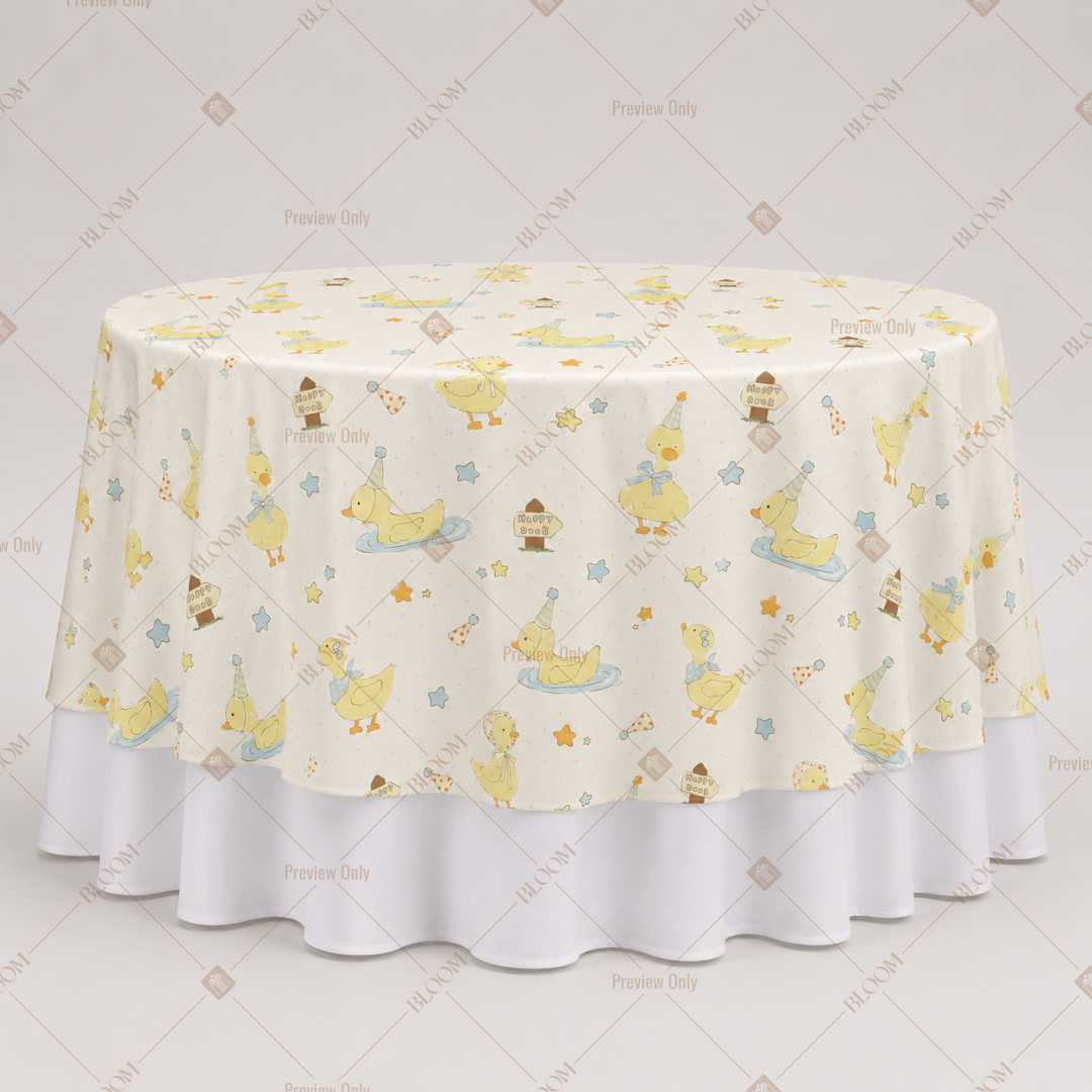 Yellow Floral Dot Table Overlay Pack of 6