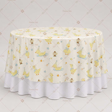 Yellow Floral Dot Table Overlay Pack of 6