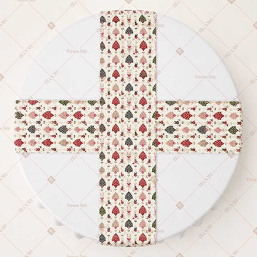 Red Floral Vine Table Runner Pack Of 12