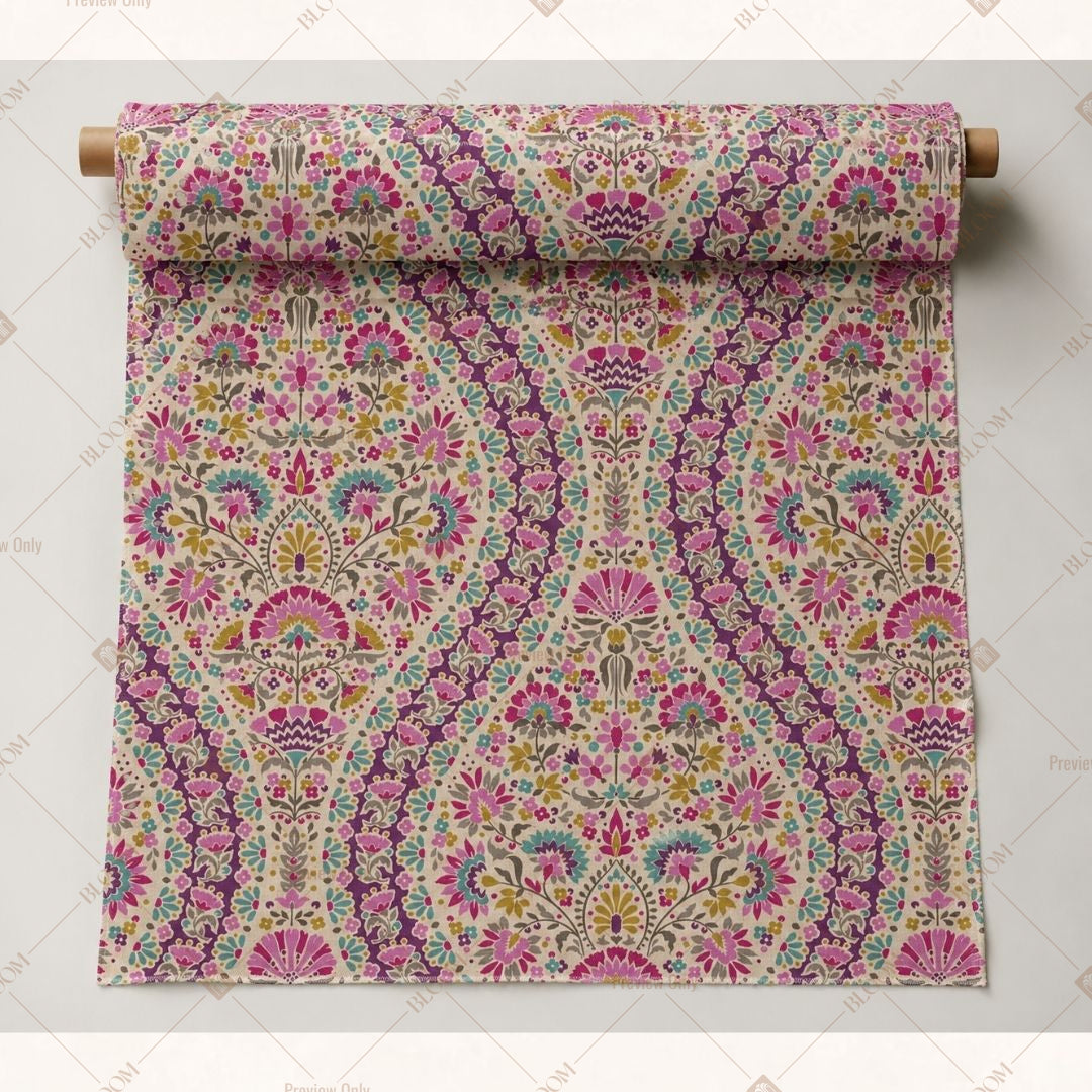 Lavender Paisley Fabric Roll Pack of 25