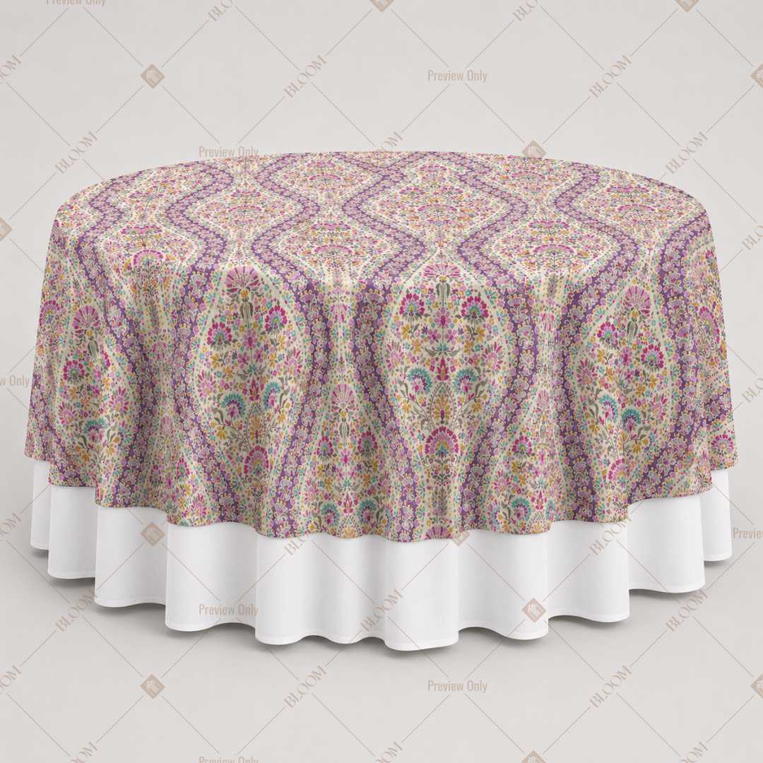 Lavender Paisley Pattern Table Overlay Pack of 6