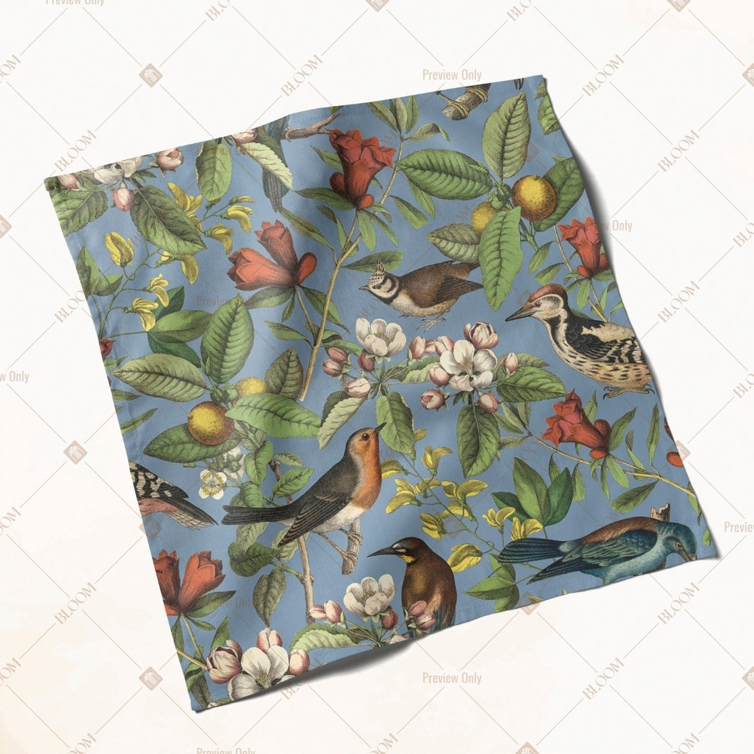 Blue Green Botanical Napkin Pack of 20