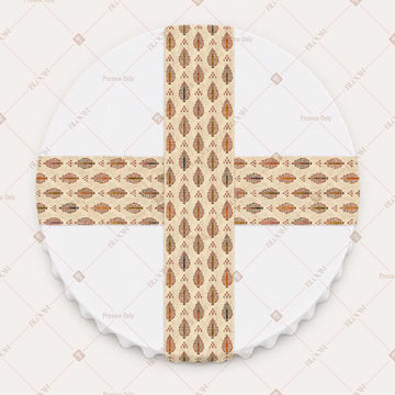 Gold Folk Stripe Table Runner Pack Of 12